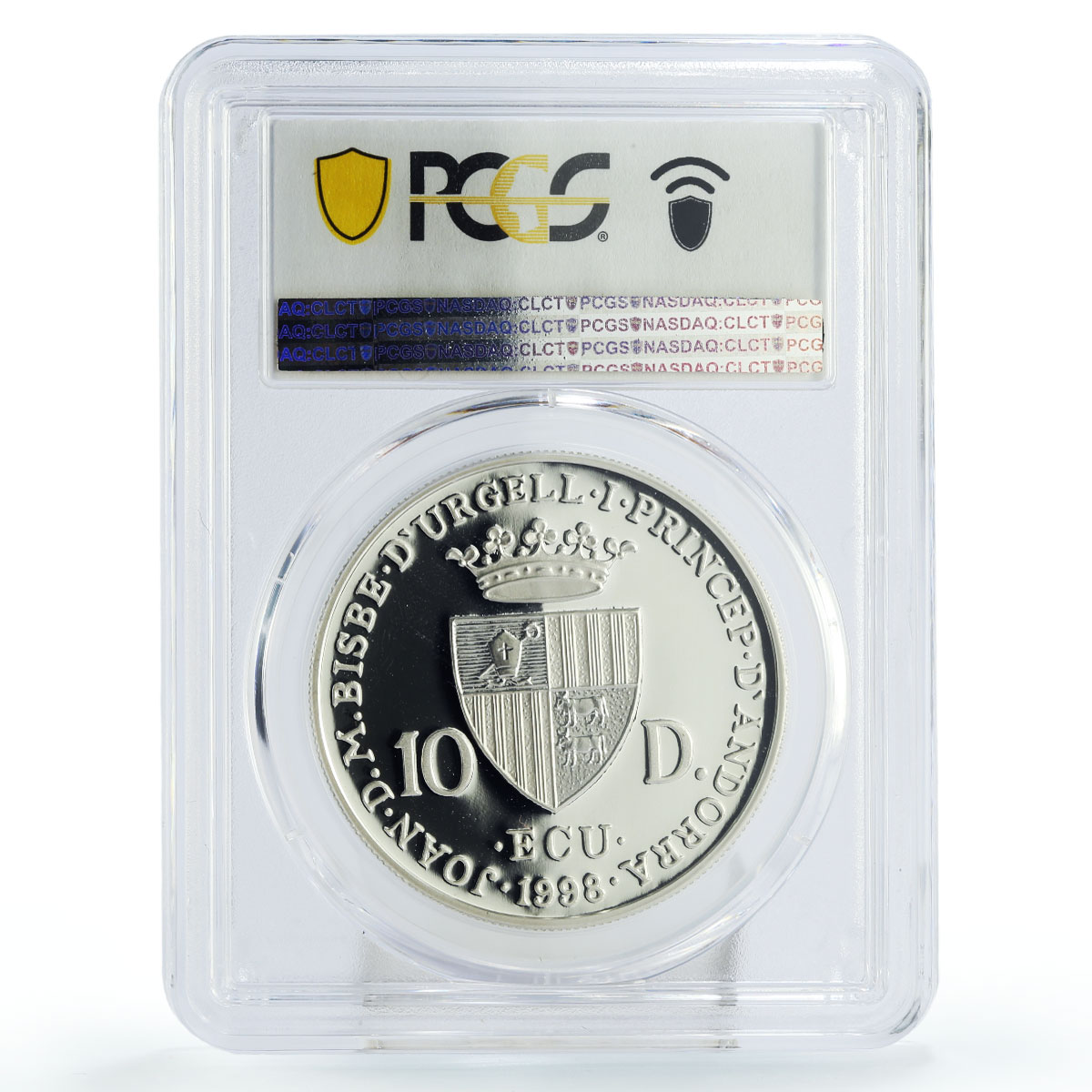 Andorra 10 diners Composer Claudio Monteverdi PR70 PCGS silver coin 1998
