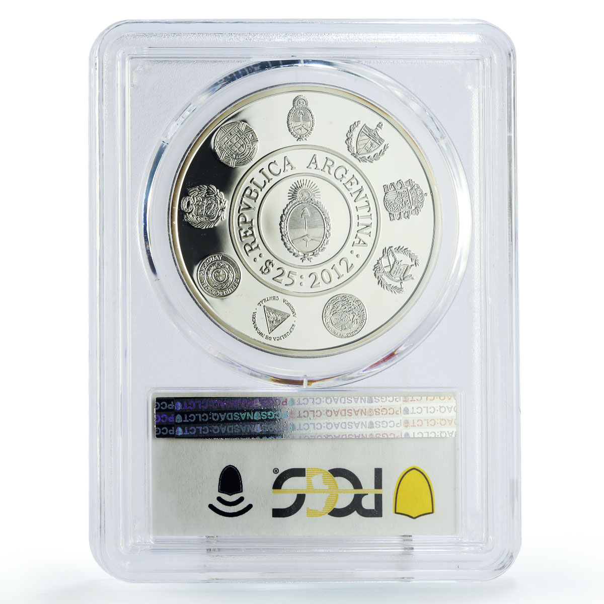 Argentina 25 pesos Encounter of Two Worlds Tree PR69 PCGS silver coin 2012