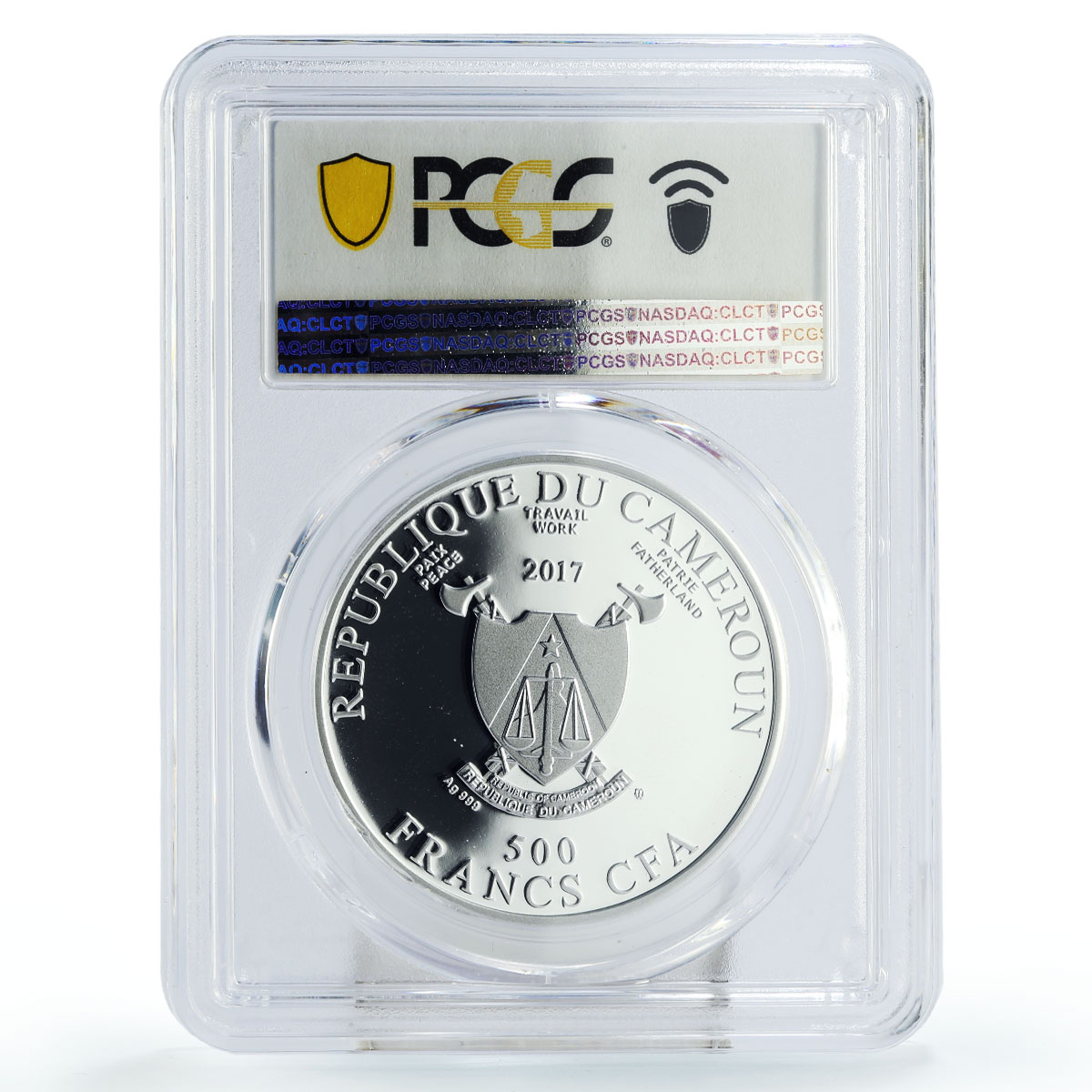 Cameroon 500 francs Francisco de Goya The Parasol Art PR69 PCGS silver coin 2017