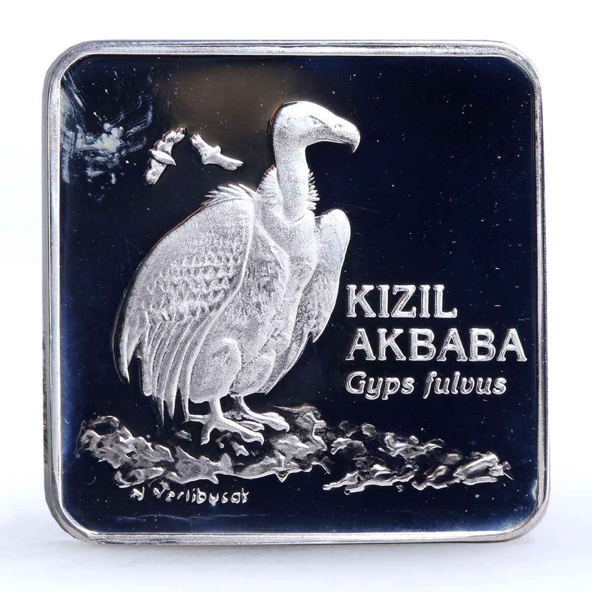 Turkey 7500000 lira Endangered Wildlife Griffon Bird Fauna silver coin 2001