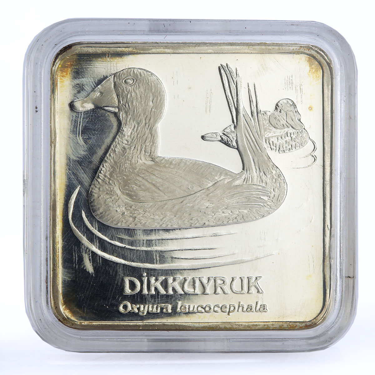 Turkey 7500000 lira Endangered Wildlife White Duck Bird Fauna silver coin 2001