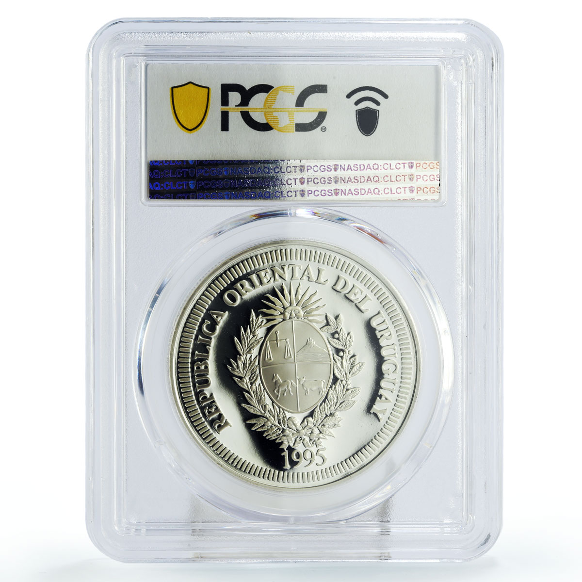 Uruguay 200 pesos 50 Years of the United Nations PR70 PCGS silver coin 1995