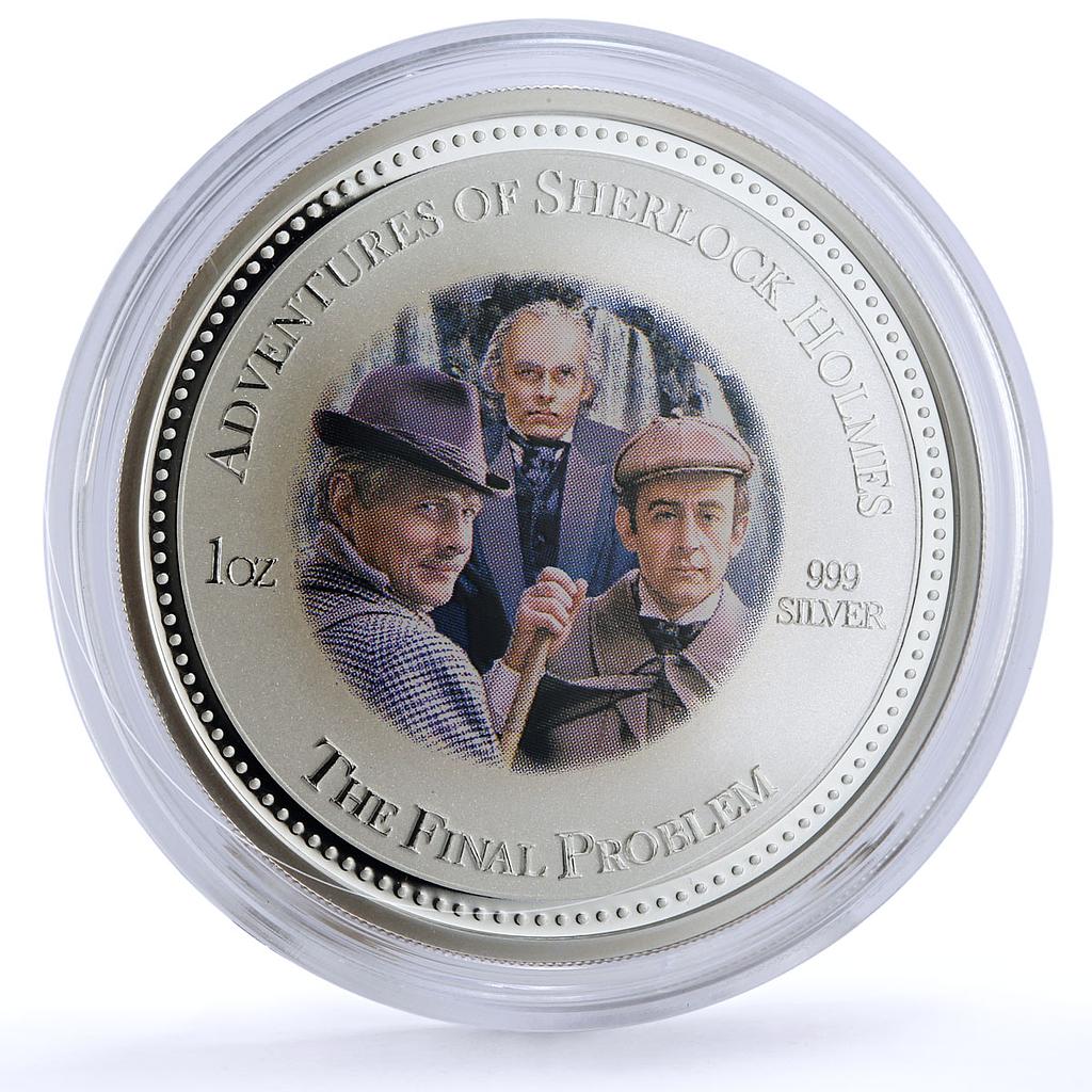 Cook Islands 2 dollars Sherlock Holmes Final Problem colored silver coin 2007