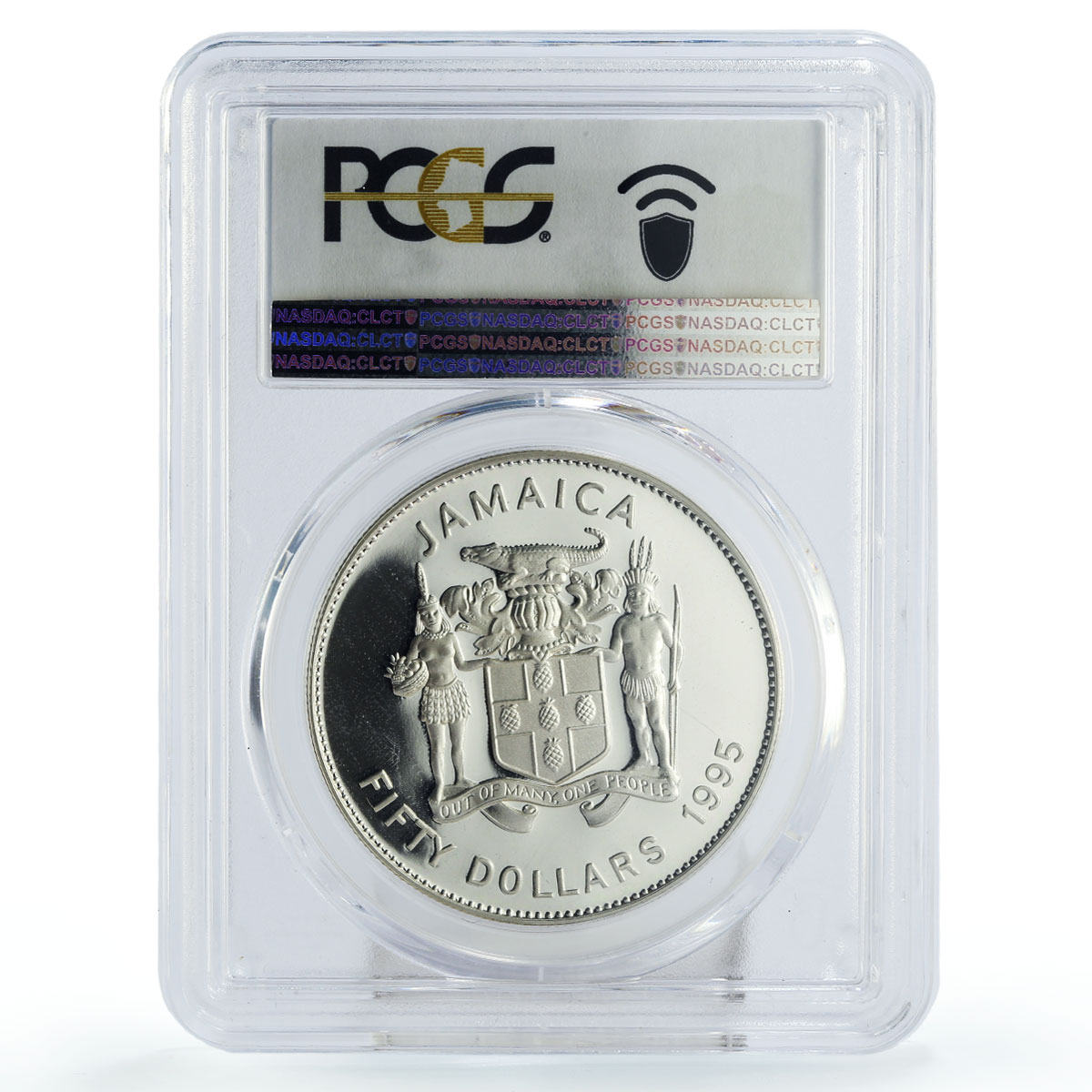 Jamaica 50 dollars Singer Artist Bob Marley Music PR69 PCGS silver coin 1995