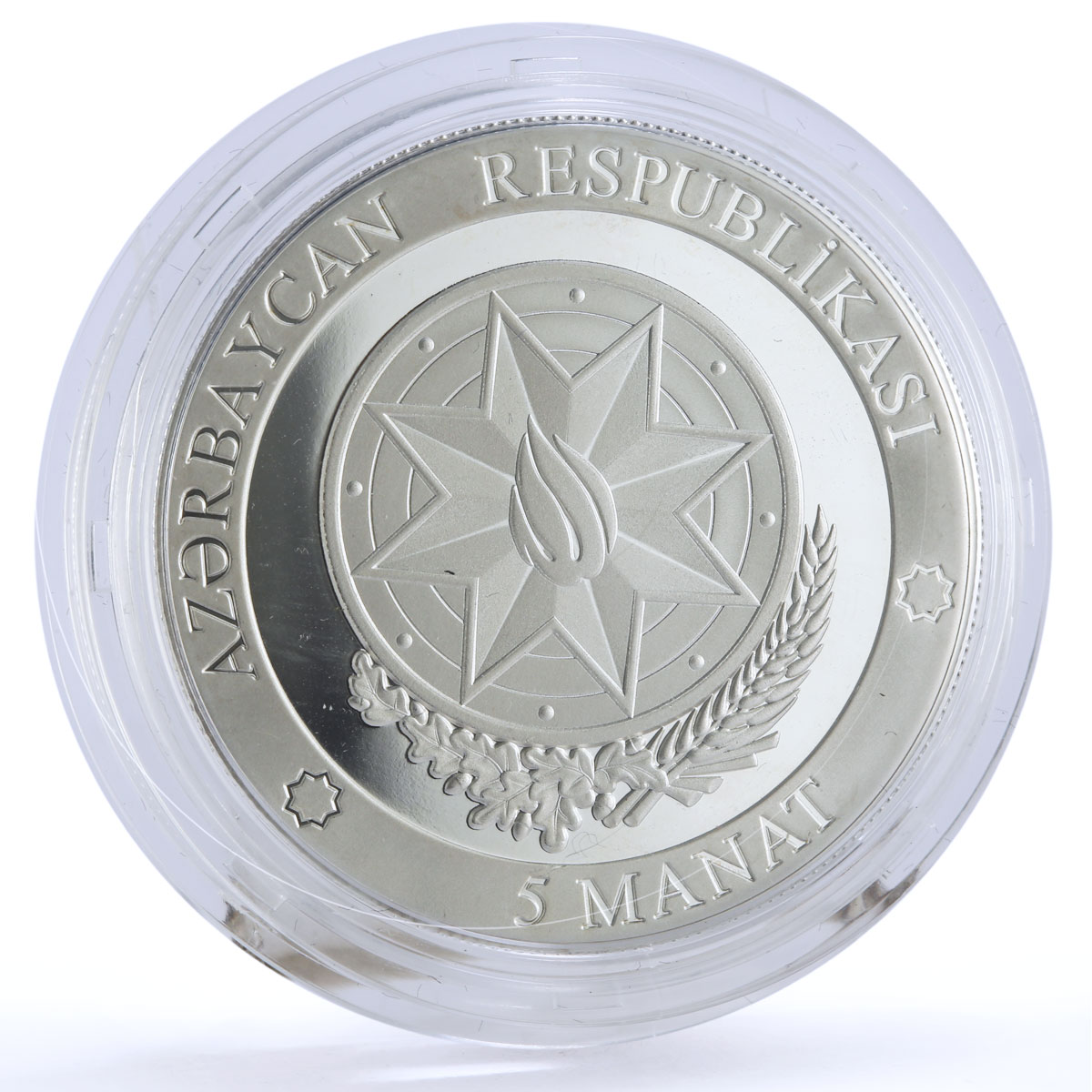 Azerbaijan 5 manat Karabakh War Victory Khojavand District silver coin 2021