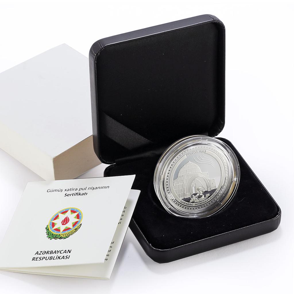 Azerbaijan 5 manat Karabakh War Victory Zangilan District proof silver coin 2021