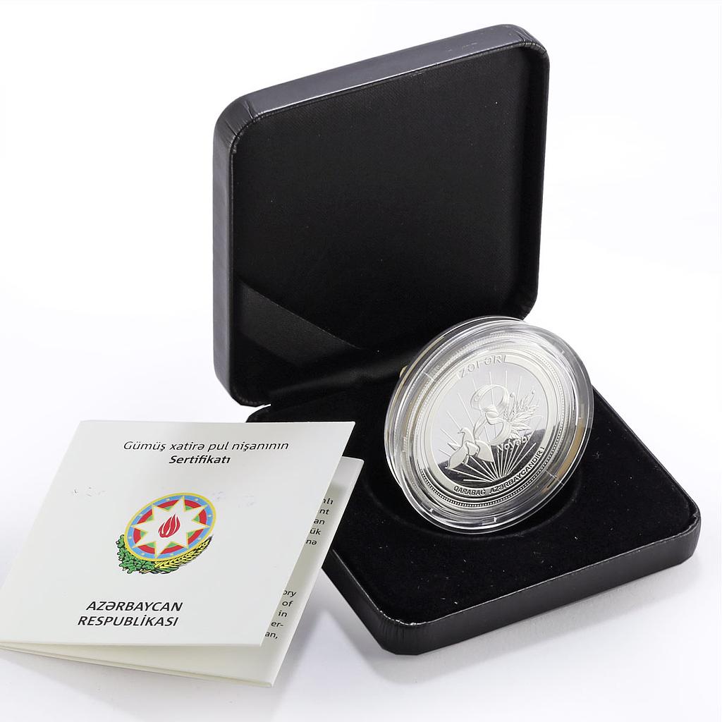 Azerbaijan 5 manat 1st Anniversary Karabakh War Victory proof silver coin 2021