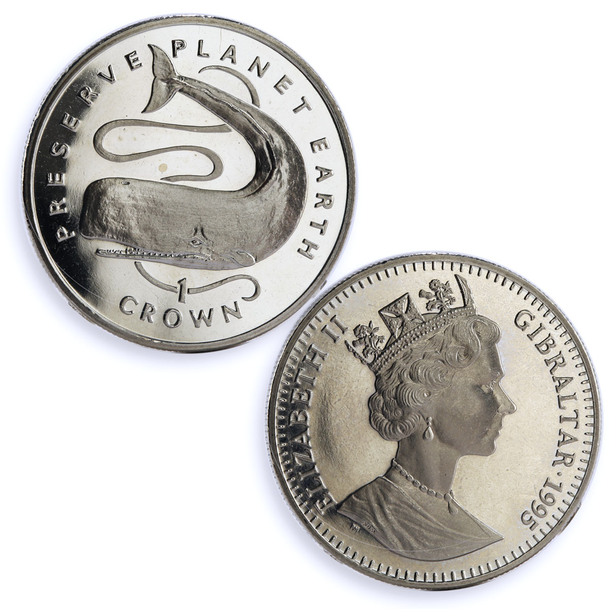Gibraltar set of 6 coins Reserve Planet Wildlife Fauna CuNi coins 1993 - 1995
