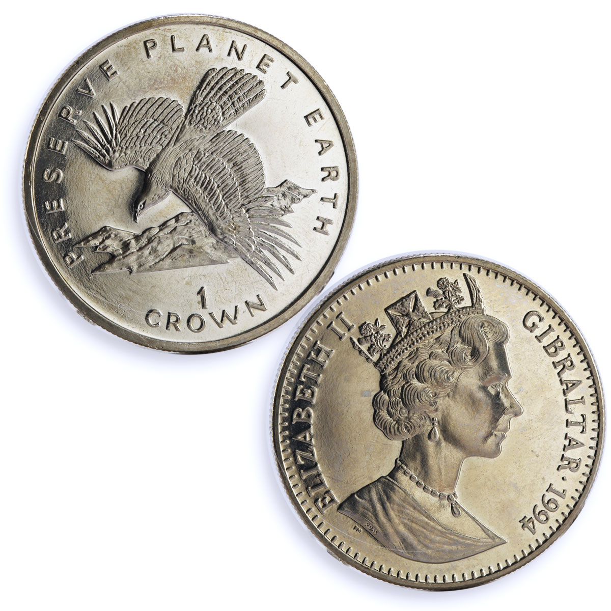 Gibraltar set of 6 coins Reserve Planet Wildlife Fauna CuNi coins 1993 - 1995