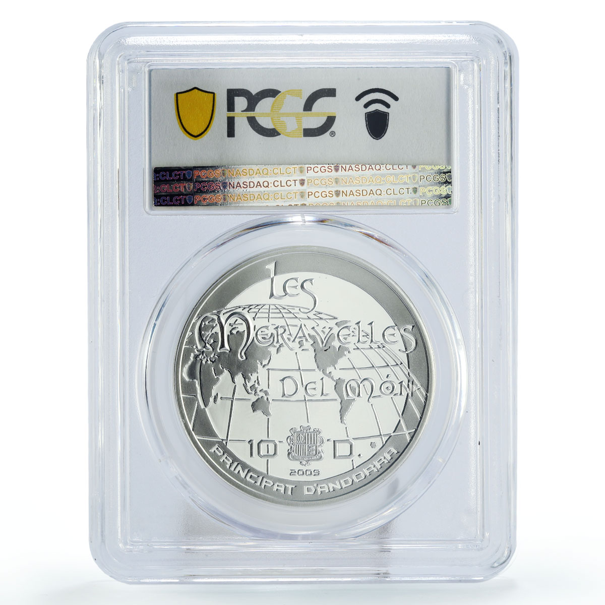 Andorra 10 diners World of Wonders Great Chinese Wall PR69 PCGS silver coin 2009