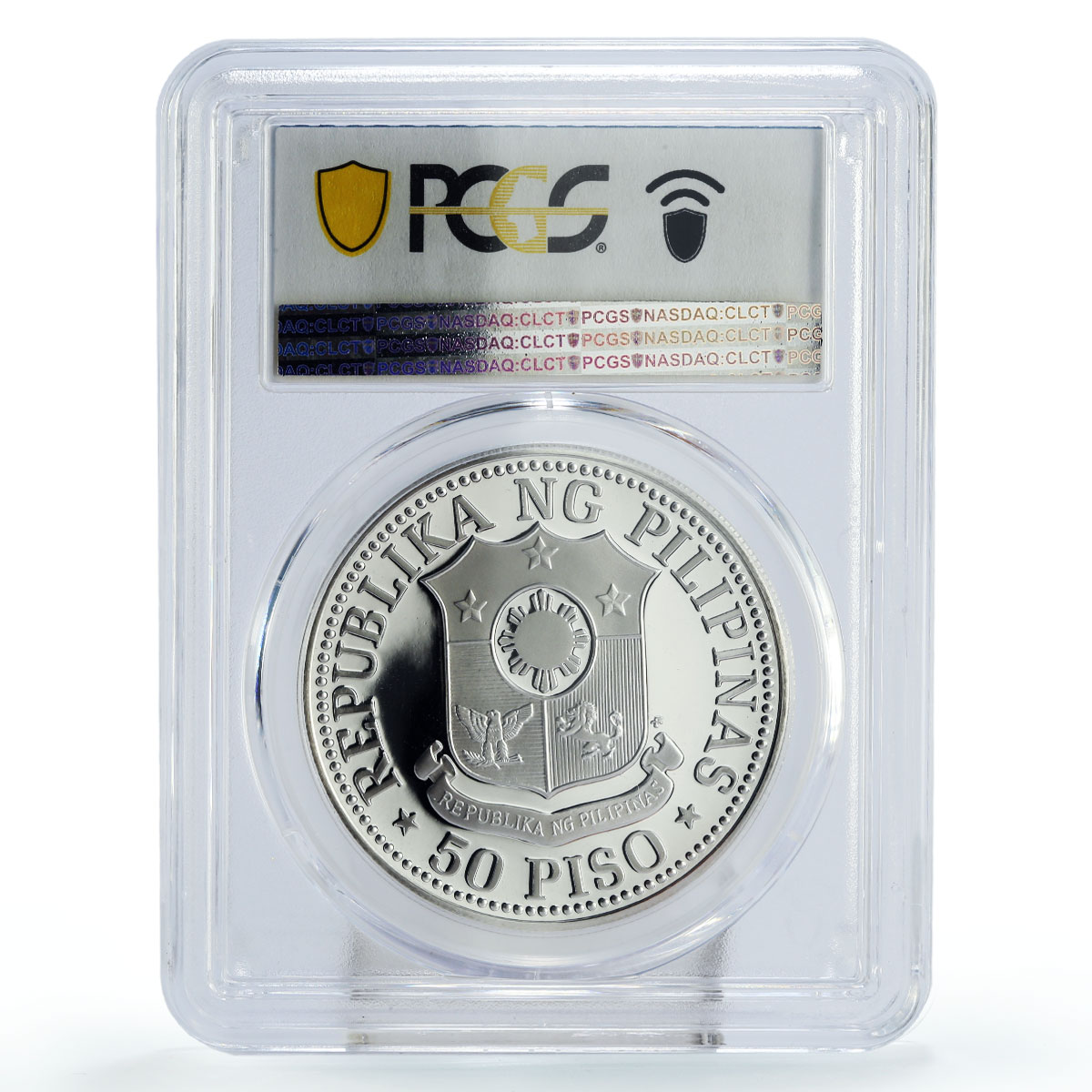 Philippines 50 piso Ferdinand E. Marcos PR68 PCGS silver coin 1975