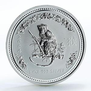 Australia $1 Year of the Monkey Lunar Series I 1 Oz Silver coin 2004