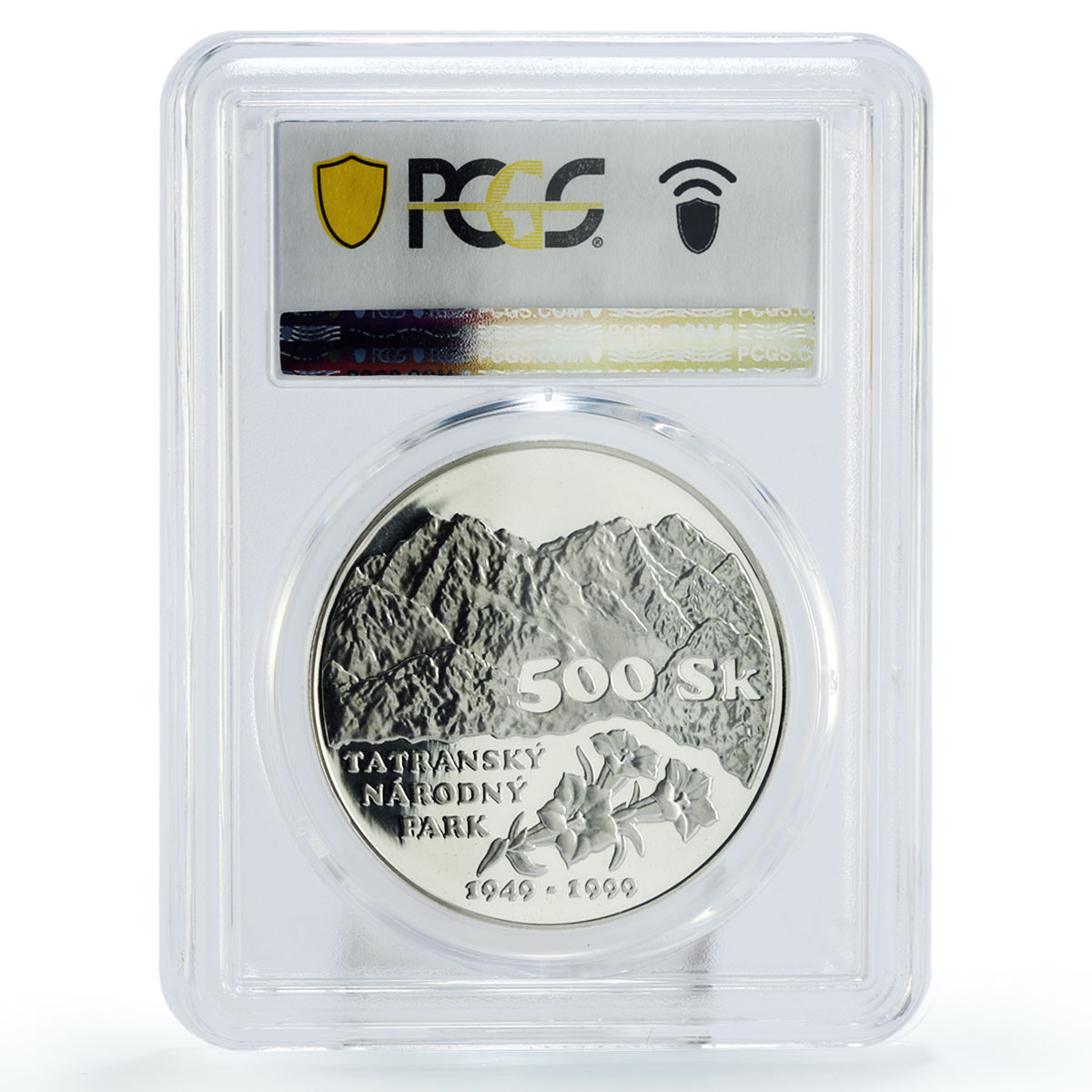 Slovakia 500 korun Tatras National Park Animals Fauna PR67 PCGS silver coin 1999