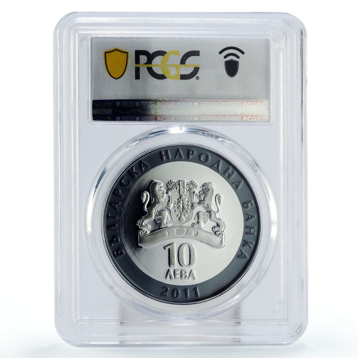Bulgaria 10 leva Singer Ghena Dimitrova Music PR69 PCGS gilded silver coin 2011