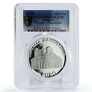 Bulgaria 10 leva Church of Pantokrator in Nessebar PR69 PCGS silver coin 2000