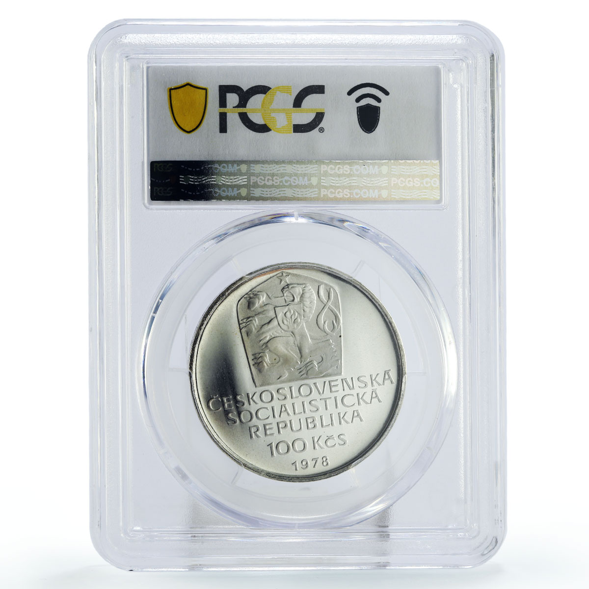 Czechoslovakia 100 korun King Charles IV Politics PR69 PCGS silver 1978