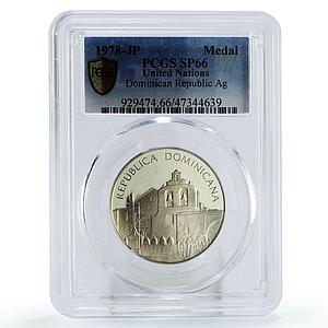 Dominican Republic United Nations UN Old Building SP66 PCGS silver medal 1978