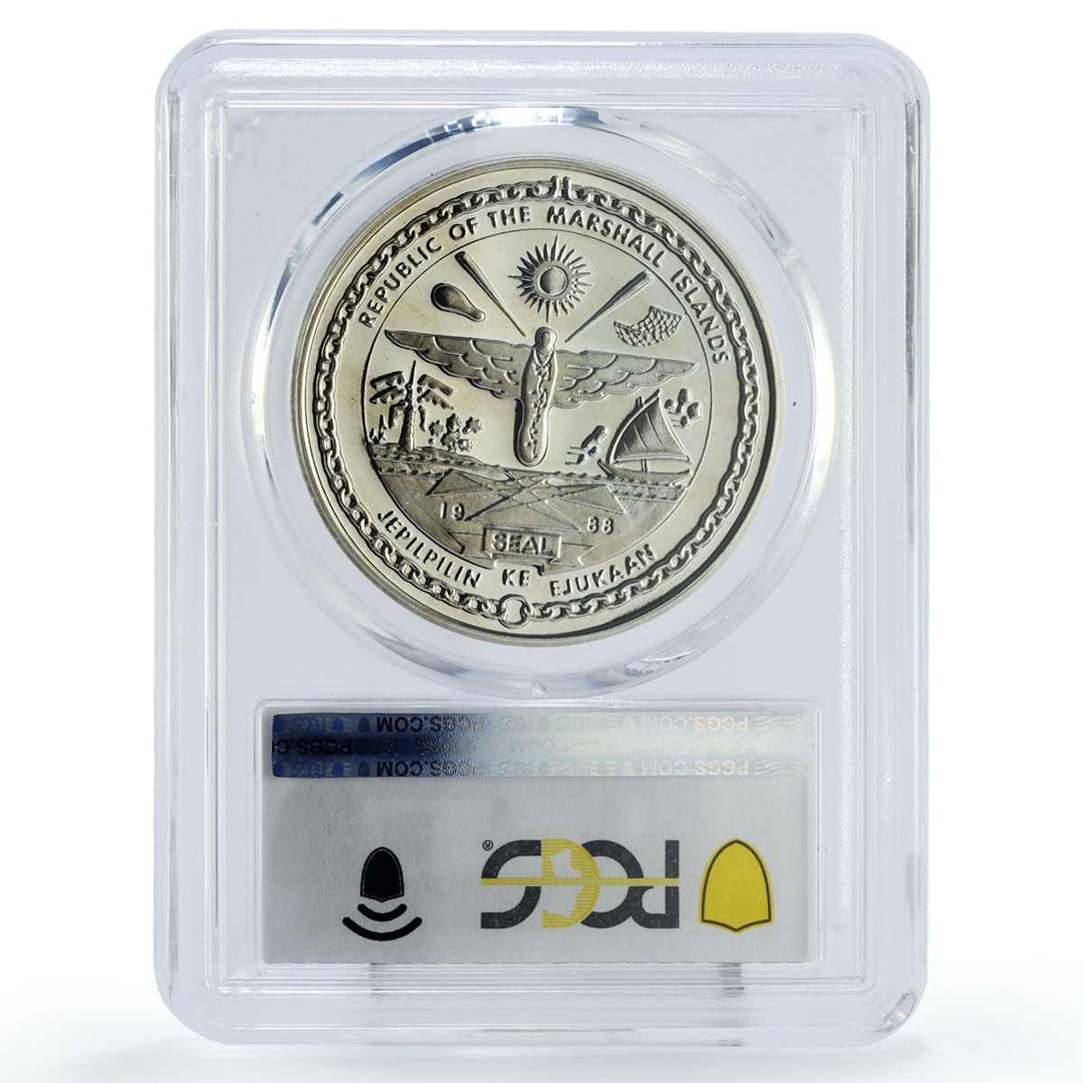 Marshall Islands 25 $ Greg Louganis Jacknife Diving PR67 PCGS silver coin 1988