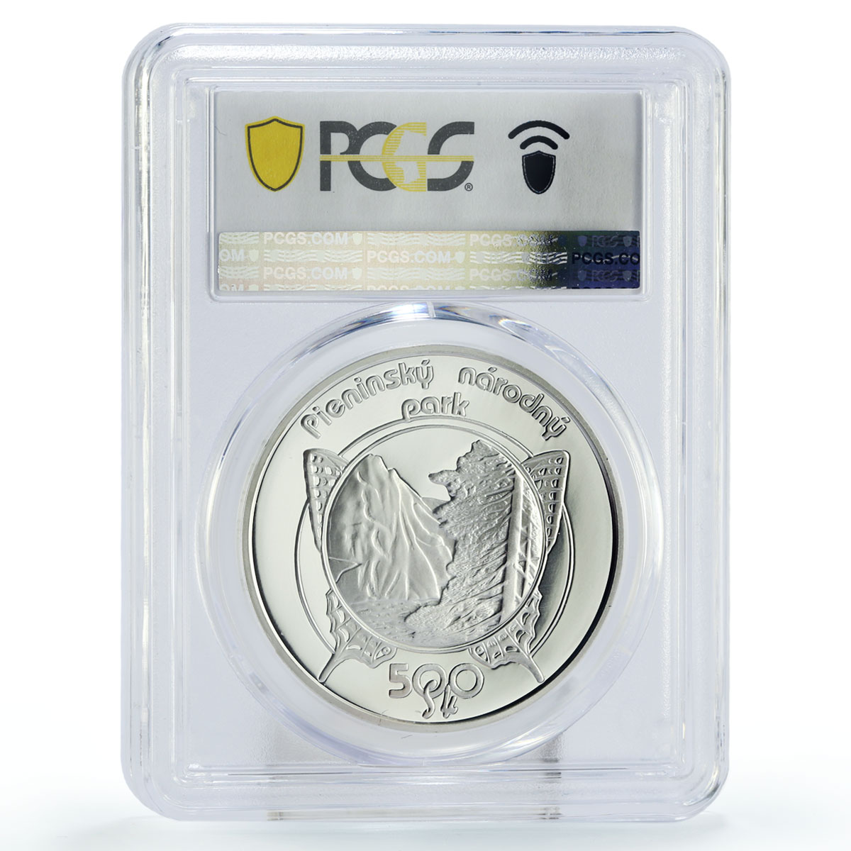 Slovakia 500 korun Pieninsky National Park Butterfly PR70 PCGS silver coin 1997