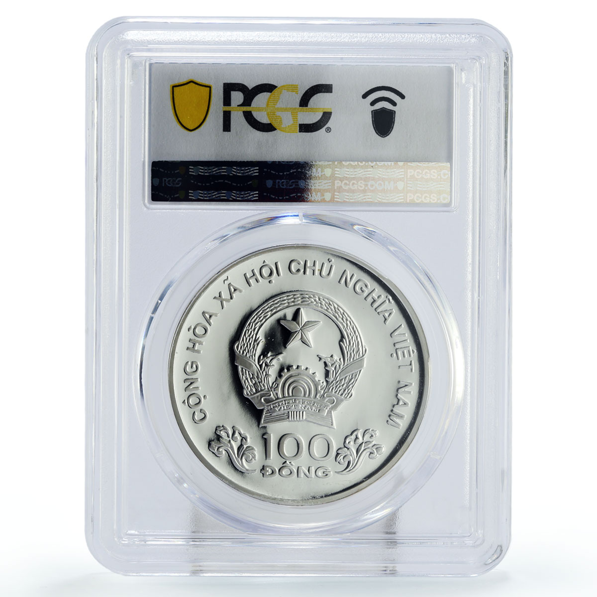 Vietnam 100 dong Athens Olympic Games Badminton PR67 PCGS silver coin 2004