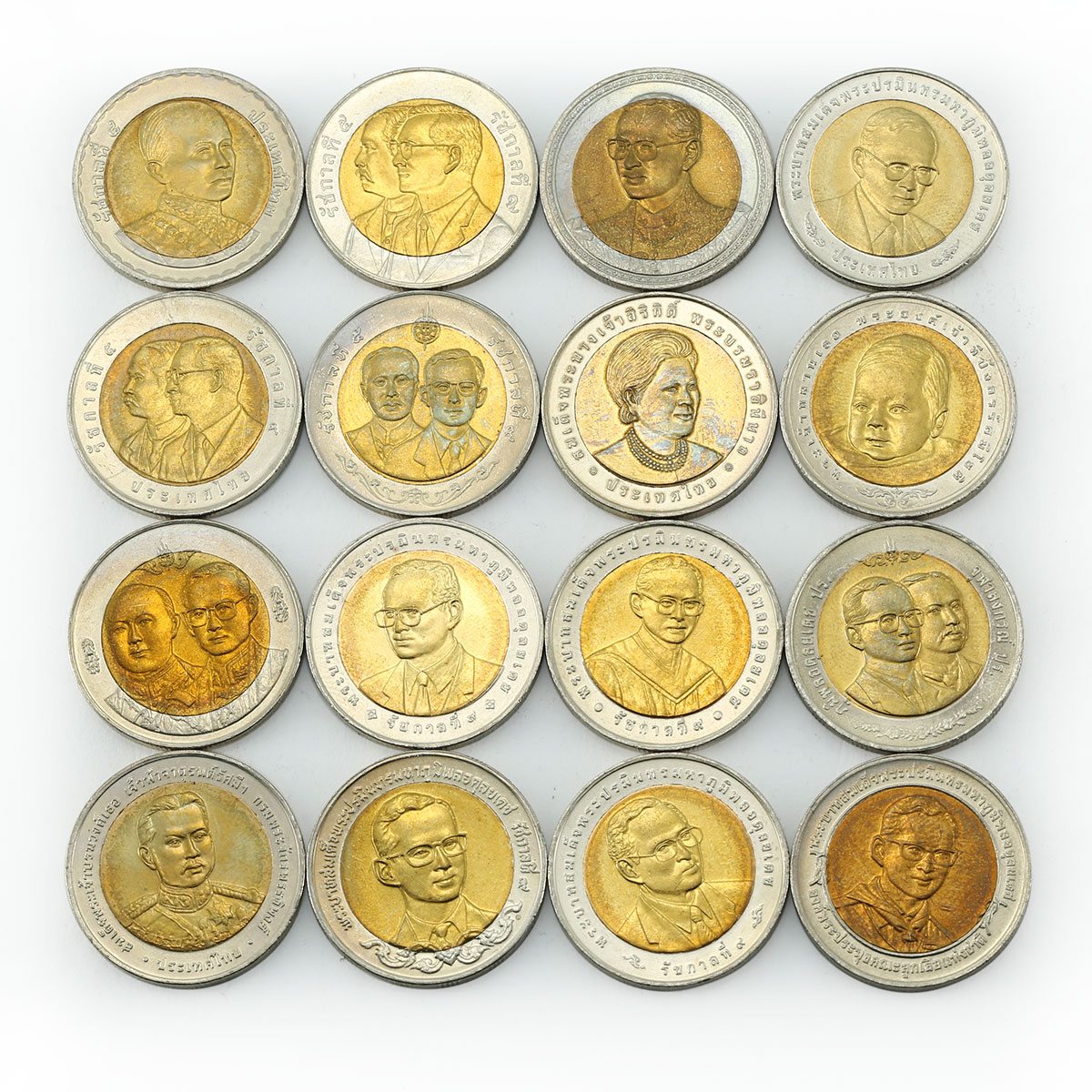 Thailand 10 baht set of 63 coins