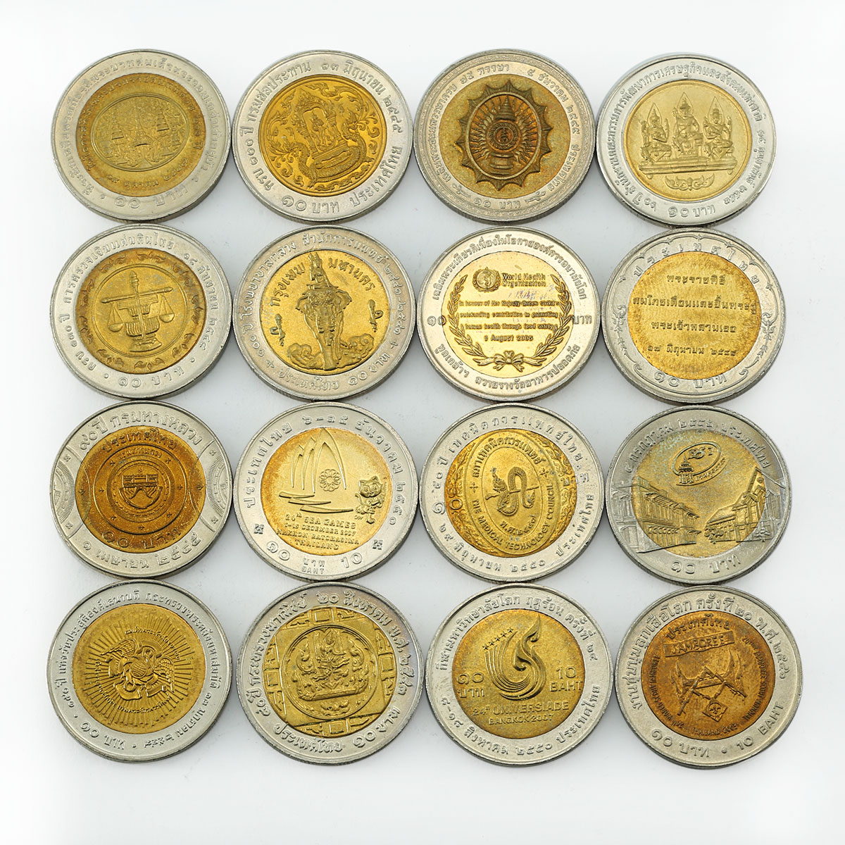 Thailand 10 baht set of 63 coins