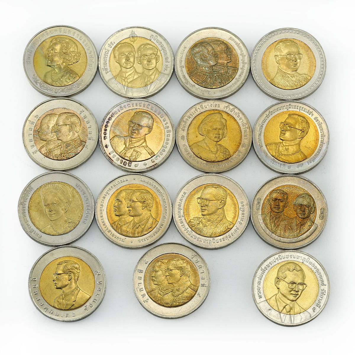 Thailand 10 baht set of 63 coins