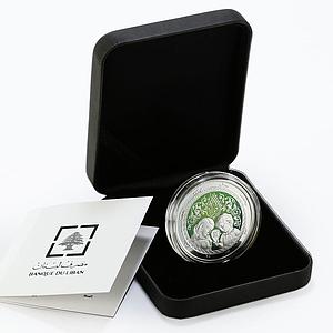 Lebanon 5 livres Zodiac Signs Gemini colored proof silver coin 2013