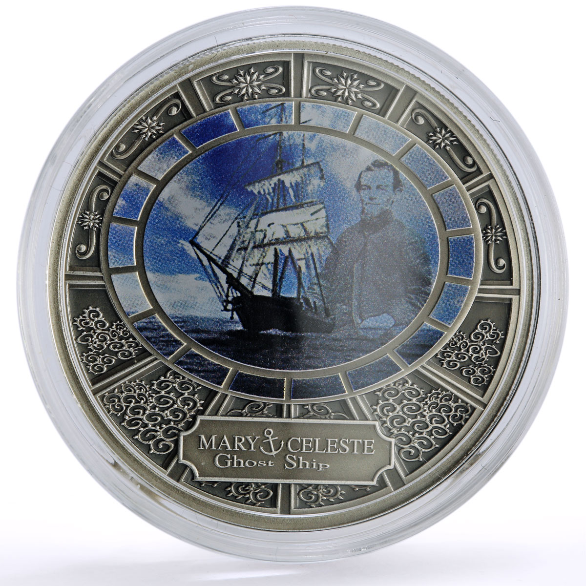 Niue 1 dollar Ghost Ships Mary Celeste Ship Clipper colored silver coin 2013