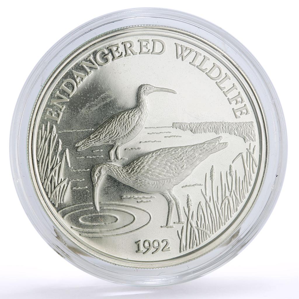 Samoa 10 dollars Conservation Wildlife Pair of Birds Fauna silver coin 1992