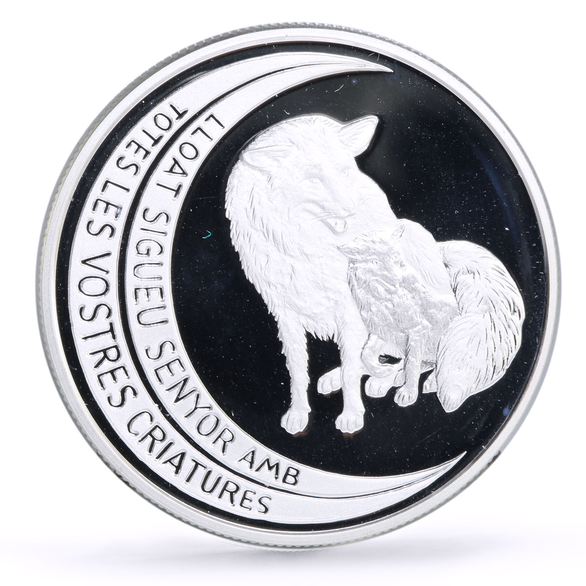 Andorra 10 diners Conservation Wildlife Red Fox Fauna proof silver coin 1997