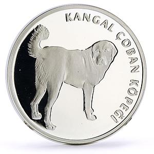 Turkey 20 lira Conservation Wildlife Kangal Dog Fauna proof silver coin 2005