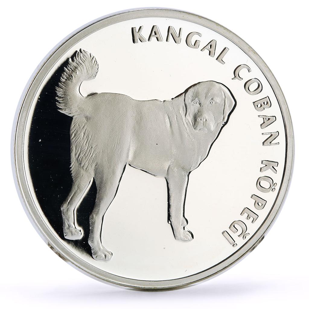 Turkey 20 lira Conservation Wildlife Kangal Dog Fauna proof silver coin 2005