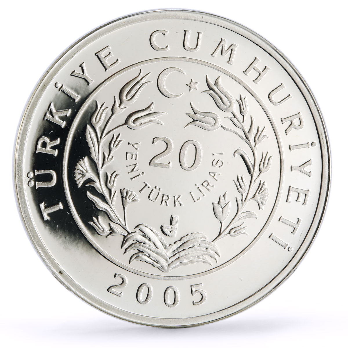 Turkey 20 lira Conservation Wildlife Kangal Dog Fauna proof silver coin 2005