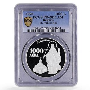 Bulgaria 1000 leva St John of Rila Monastery PR69 PCGS silver coin 1996