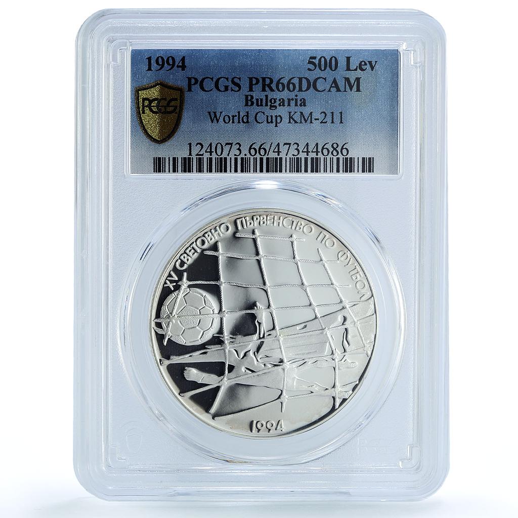 Bulgaria 500 leva Football World Cup in USA Goalkeeper PR66 PCGS Ag coin 1994 Bulgaria 500 leva Football World Cup in USA Goalkeeper PR66 PCGS Ag coin 1994
