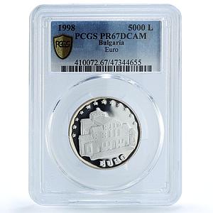 Bulgaria 5000 leva Association with European Union PR67 PCGS silver coin 1998