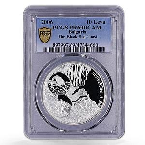 Bulgaria 10 leva The Black Sea Coast Nature Reserve PR69 PCGS silver coin 2006