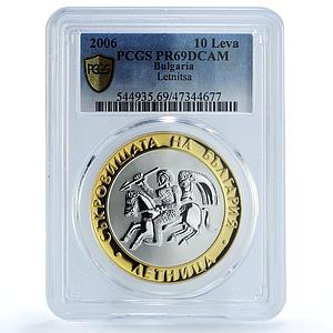 Bulgaria 10 leva National Treasures Letnitsa Horseman PR69 PCGS silver coin 2006