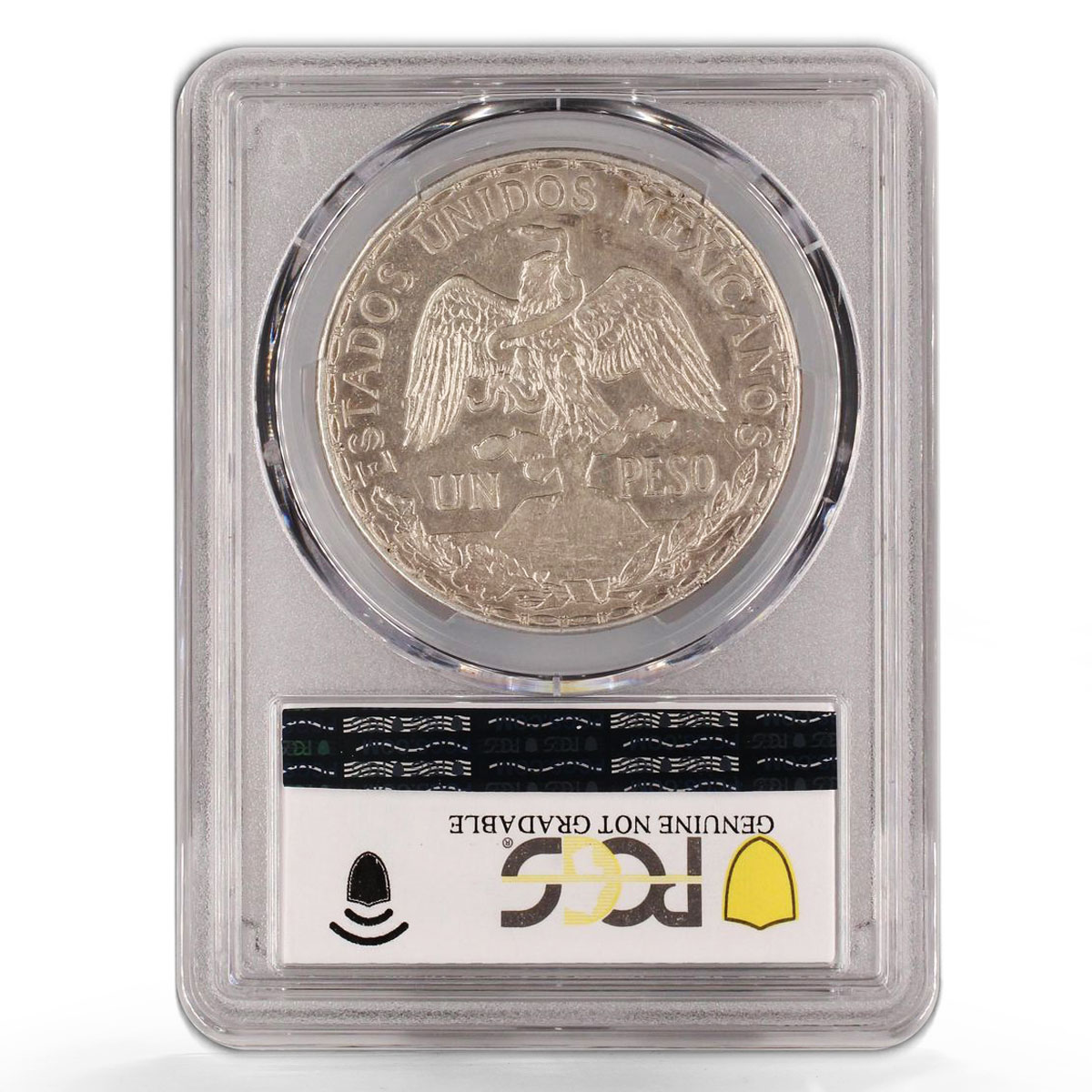 Mexico 1 peso Caballito Long Ray Horse Rider KM-453 AU PCGS silver coin 1911
