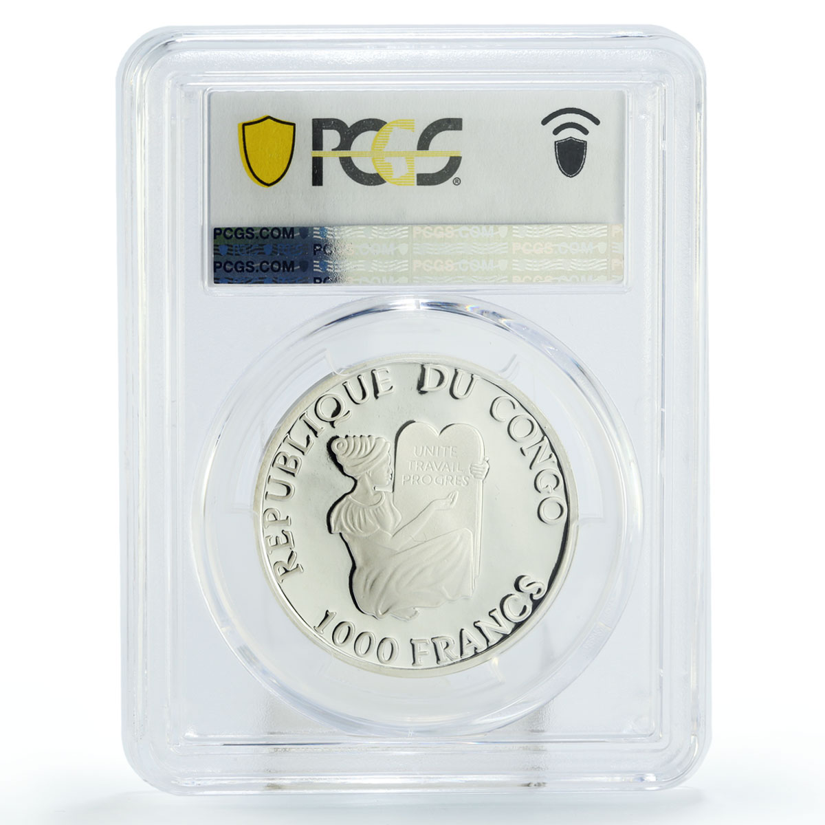 Congo 1000 francs Salamis Temora Butterfly Fauna PR69 PCGS silver coin 2004