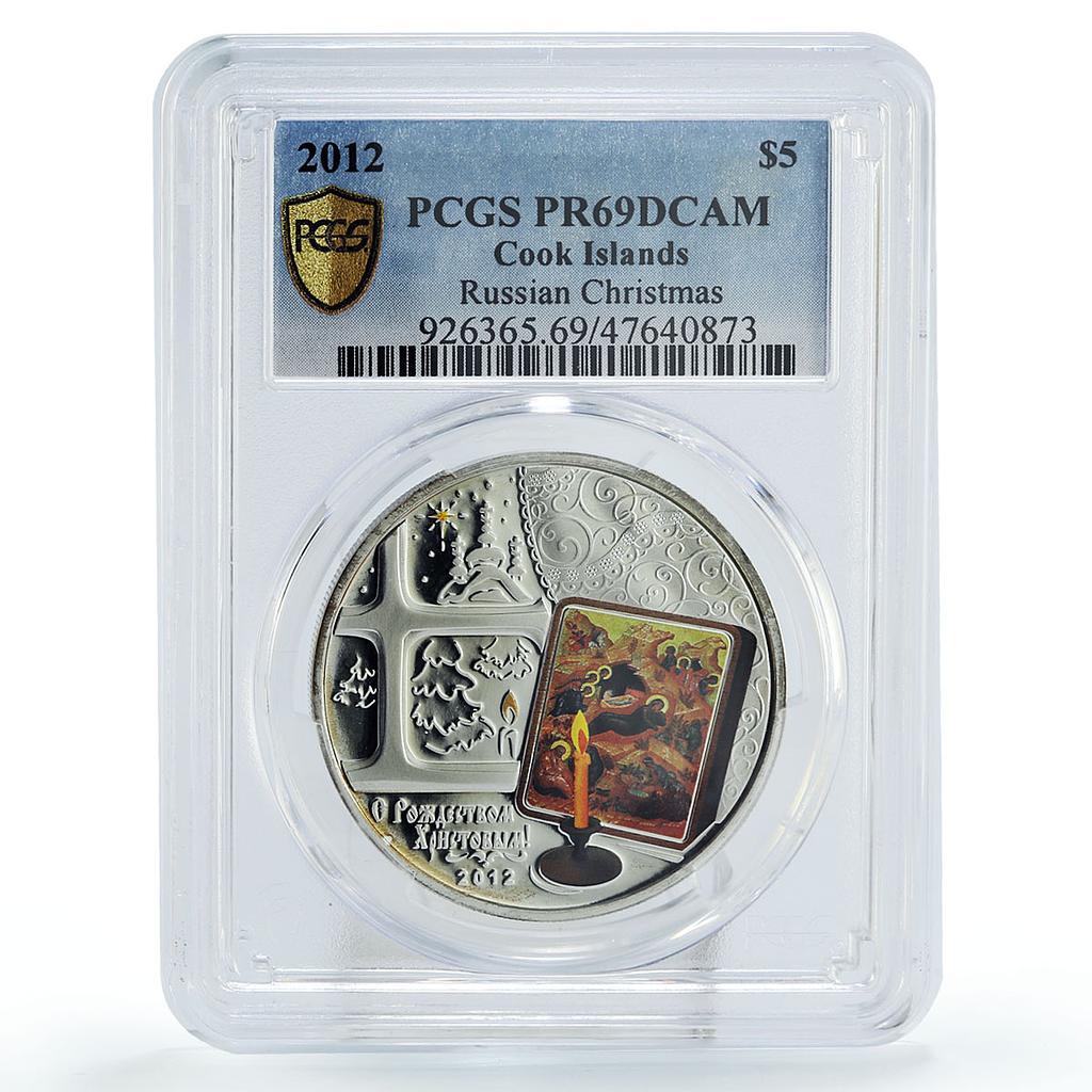 Cook Islands 5 dollars Orthodox New Year Christmas PR69 PCGS silver coin 2012