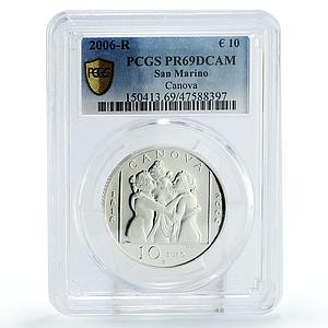 San Marino 10 euro Sculptor Antonio Canova Graces Art PR69 PCGS silver coin 2006