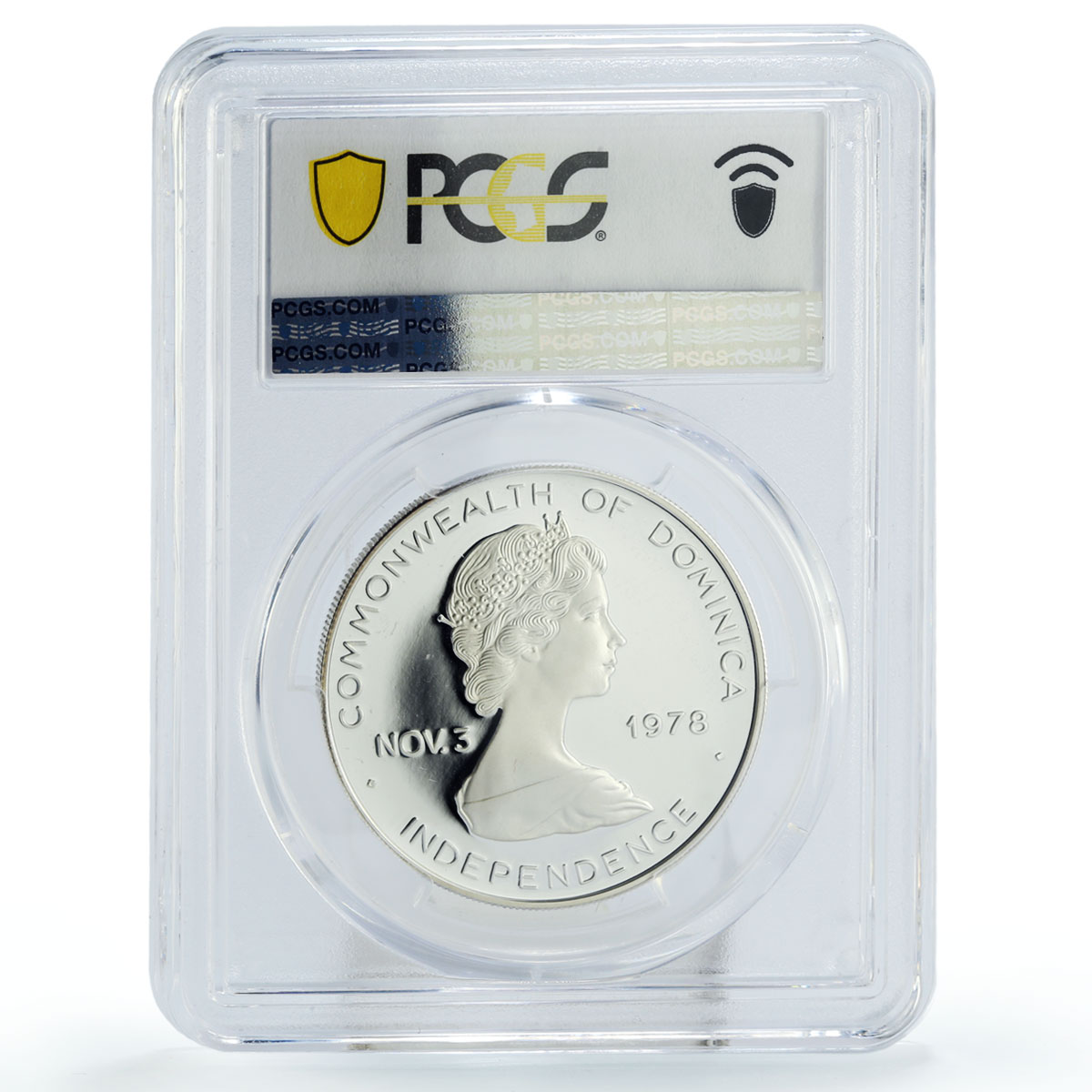 Dominica 10 dollars Pope John Paul II Visit Politics PR64 PCGS silver coin 1979