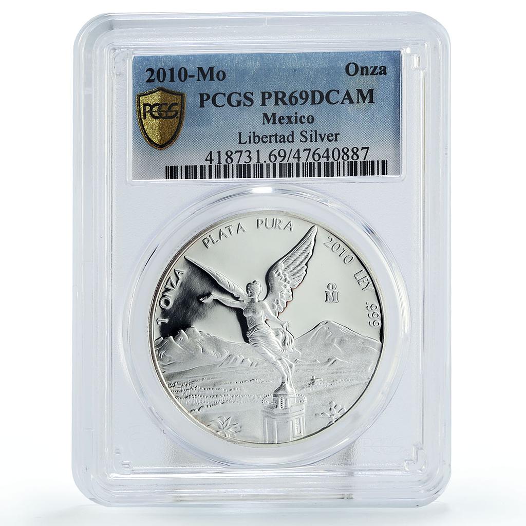 Mexico 1 onza Libertad Angel of Independence PR69 PCGS silver coin 2010