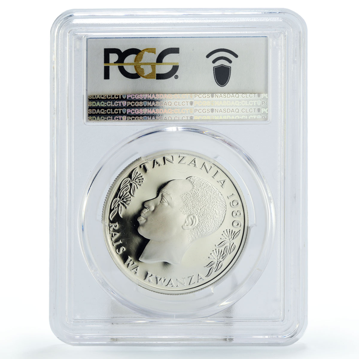 Tanzania 100 shillings Conservation Wildlife Elephant PR70 PCGS silver coin 1986