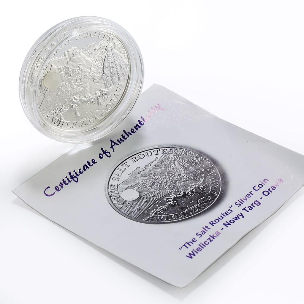 Malawi 20 kwacha Salt Routes Wieliczka Nowy Targ Orava proof silver coin 2009