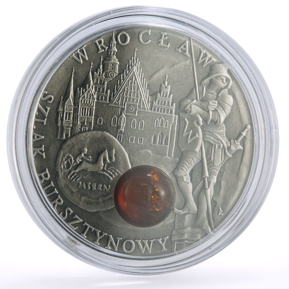 Niue 1 dollar Amber Routes Wroclaw City silver coin 2009