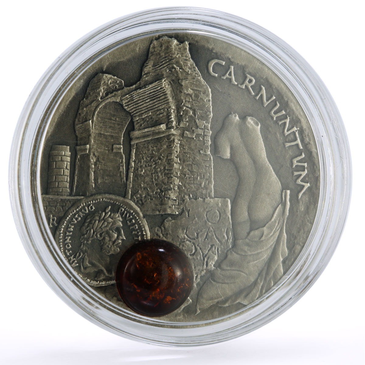 Niue 1 dollar Amber Routes Carnuntum City silver coin 2011