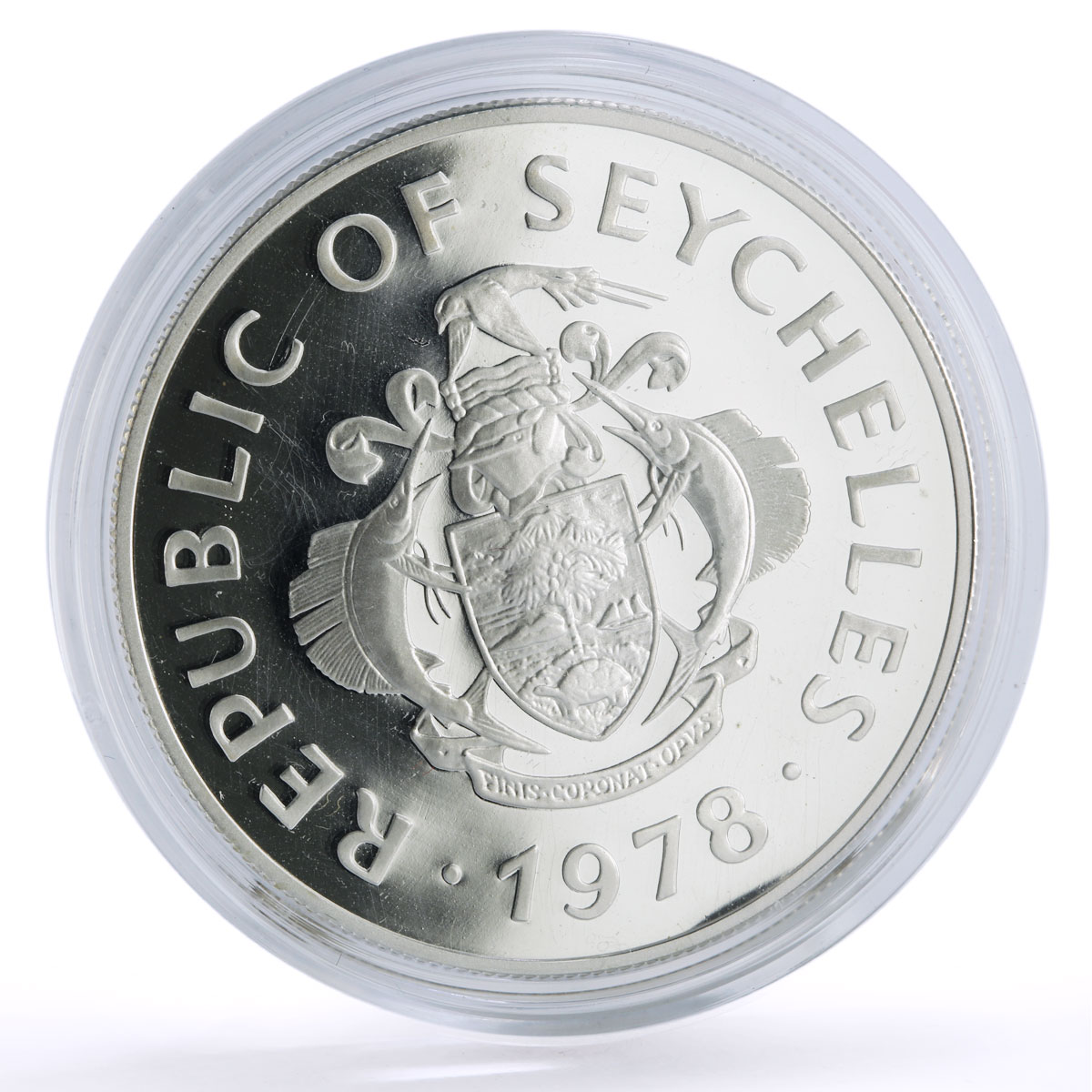 Seychelles 100 rupees Conservation Wildlife Tropic Birds Fauna silver coin 1978